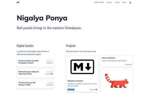 Digital Garden 资料库Hugo主题