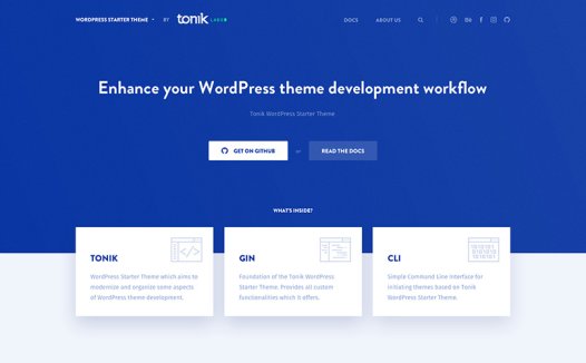 Tonic 蓝色创业者WordPress主题